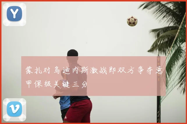 蒙扎对乌迪内斯激战即双方争夺意甲保级关键三分